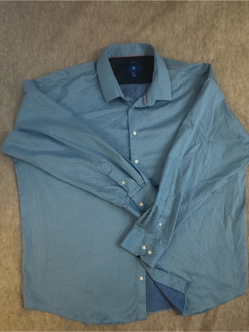 EGAR Men’s Long Sleeve Dress Shirt 3XL Non Iron Stretch